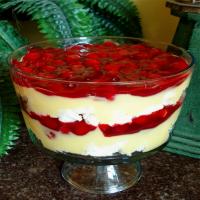 Layered Cherries on a Cloud or Cherry Trifle_image