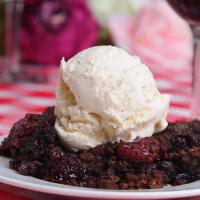 Chocolate Cherry Skillet Cobbler Recipe by Tasty image