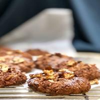 Pecan cookies with rye and barley flakes_image