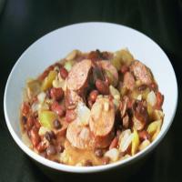 Slow Cooked Three Beans and Sausage image