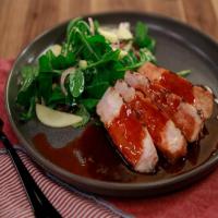 Cantonese Sweet and Sticky BBQ Pork Chops with Apple and Arugula Salad image