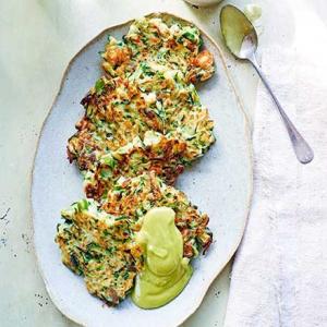 Courgette fritters with tarragon aïoli image