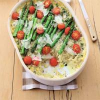 Baked asparagus risotto image