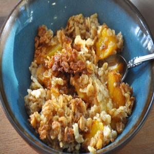 Baked Peach Oatmeal Pudding_image