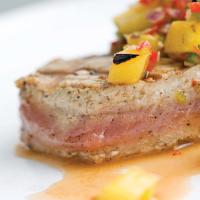 Yellowfin Tuna with Grilled Pineapple Salsa_image