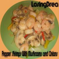 Pepper Shrimp With Mushrooms and Onions_image