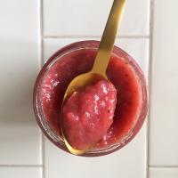 Rosy Strawberry Rhubarb Applesauce image