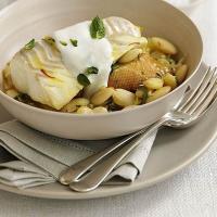 Braised cod with butter beans & mint_image