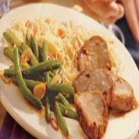 Spicy Barbecued Pork Tenderloin with Green Beans image