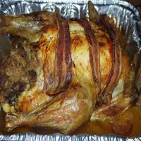 Bacon Roasted Chicken With Stuffing_image