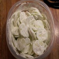 Grandma's Sour Cream Cucumbers image