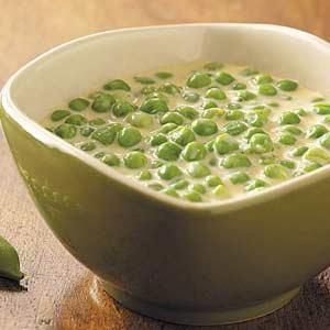 Peas in Cheddar Cream Sauce Recipe_image