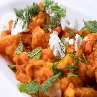 Smashed Carrots With Feta and Mint image