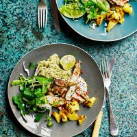 Grilled chicken with charred pineapple salad_image