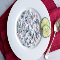 Yogurt or Buttermilk Soup With Spinach and Grains image