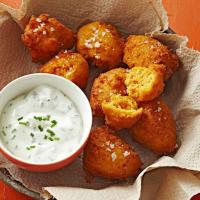 Sweet Potato Fritters with Yogurt Chive Dipping Sauce Recipe - (4.6/5)_image