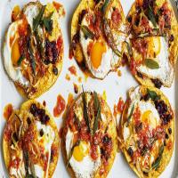 Beet Tostadas With Fried Eggs image