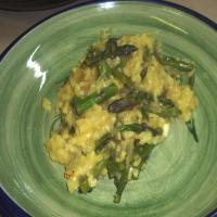 Bobby Flay's Quick Saffron Risotto With Roasted Asparagus_image