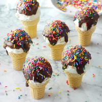 Chocolate-Dipped Ice Cream Cone Cupcakes image