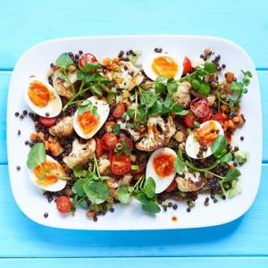 Egg & puy lentil salad with tamari & watercress_image