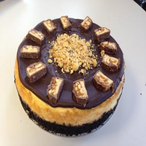 Slightly Less Sinful Snickers Cheesecake image