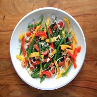 Cold Green Bean Salad with Mango and Red Peppers image
