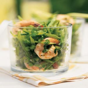 Shrimp Salad with Peas and Chervil Vinaigrette image