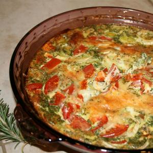 Quiche with Kale, Tomato, and Leek_image
