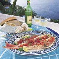 Grilled Whole Fish with Roasted Tomato-Chile Sauce_image