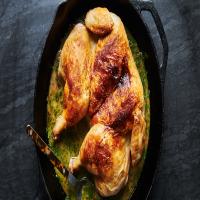 Chicken Under a Skillet with Lemon Pan Sauce Recipe image
