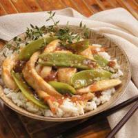Apricot Chicken and Snow Peas image