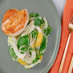 Grilled Chicken Paillard with Shaved Fennel Salad image