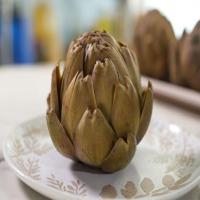 Steamed Whole Artichokes with Spicy Lemon Caper Mayonnaise image