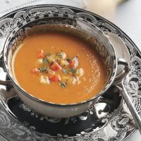 Spiced Carrot-Apple Soup with Fresh Mint image