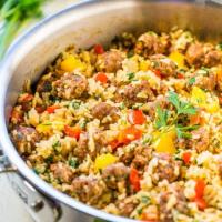 Easy One-Skillet Sausage and Peppers with Rice_image
