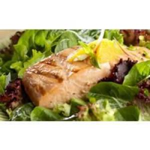 Grilled Salmon with Citrus Salsa and Baby Greens image