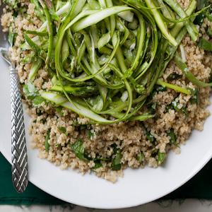 Quinoa and Asparagus Salad with Mimosa Vinaigrette Recipe | Epicurious.com_image