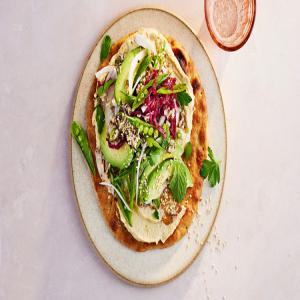 Hummus, Avocado, and Spring-Vegetable Flatbreads_image