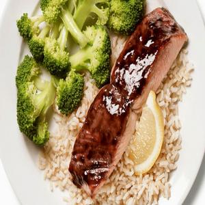BBQ Salmon with Garlicky Rice image