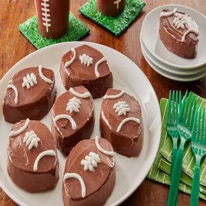 Frosted Fudge Brownie Footballs image