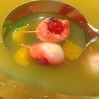 Non-Alcoholic Children's Halloween Punch with Eyeballs and Worms image