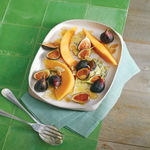 Honeyed Fig and Melon with Blue Cheese and Almonds_image