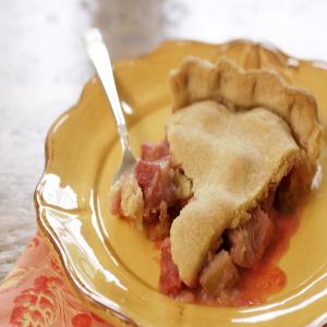 Custardy Rhubarb Pie image