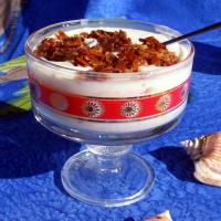 Rice Blancmange (Pudding) With Caramelized Coconut image