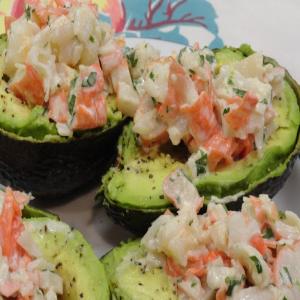 Cilantro Lime Seafood Salad (In An Avocado Boat)_image