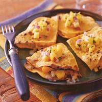 Cheese and Hominy Quesadillas with Tropical Salsa_image