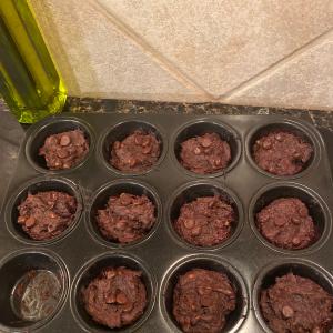 Flourless Double Chocolate Chip Zucchini Muffins_image