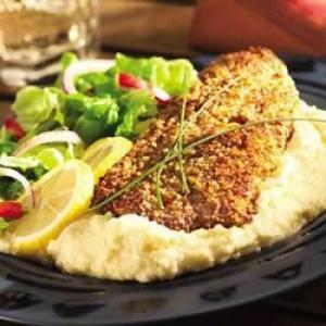 Pecan-Crusted Catfish with White Cheddar Grits image