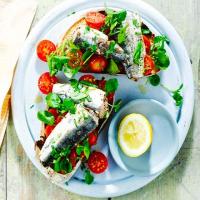 Sardines & tomatoes on toast image