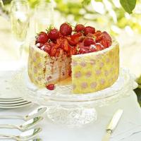 Polka-dot strawberry cake image